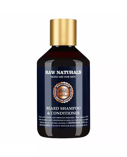 Raw Naturals Beard Shampoo & Conditioner 100% vegan Beard Shampoo Softness, 250 ml