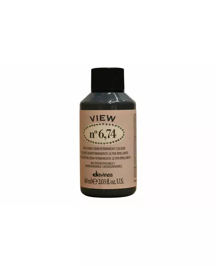 Davines View Demi-Permanent Hair Dye 6.74, 60 ml