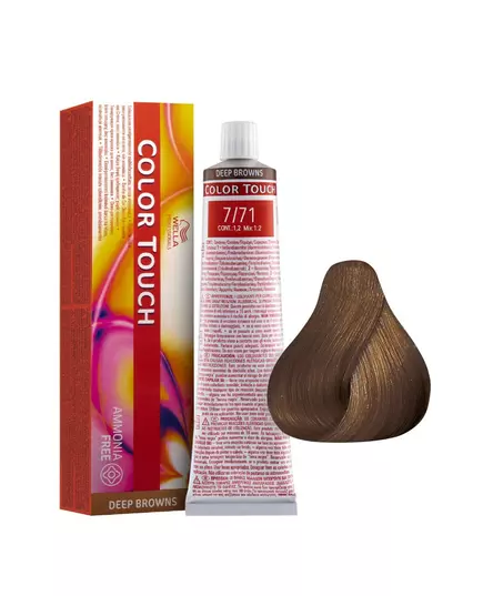 Wella Professionals Color Touch Ammoniakfrei Semi-permanente Haarfarbe 7/71, 60 ml