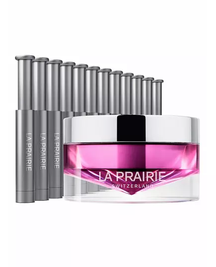 Set La Prairie: Platinum Rare Haute-Rejuvenation Rejuvenating Night Cream Mask For Face 20 ml + Platinum Rare Haute-Rejuvenation Rejuvenating Night Serum For Face, 12 × 0,7 ml