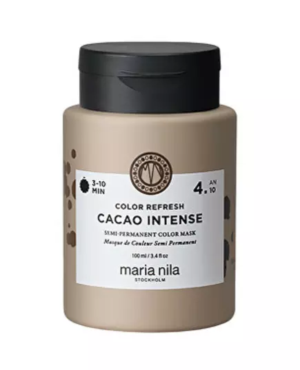 Maria Nila Colour Refresh Masque crème colorant pour cheveux Colour 4.10 Cacao Intense, 100 ml