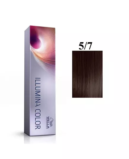 Wella Professionals Illumina Color Teinture permanente pour cheveux 5/7 Light Chestnut Brown, 60 ml