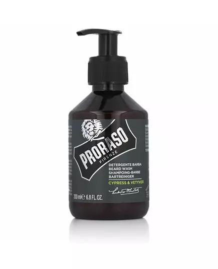 Proraso Cypress & Vetyver Shampooing pour barbe Nettoyage, 200 ml