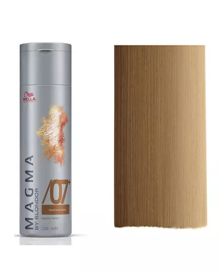 Wella Professionals Magma By Blondor Crème tonifiante pour coloration capillaire /07+ Dark Chestnut Pour les techniques de feuillure et à main levée, 120 g, image 2