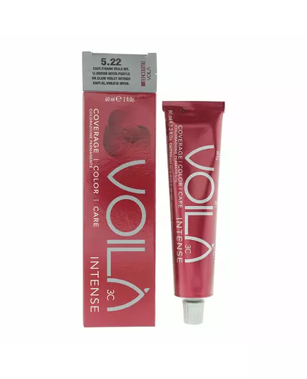 Intercosmo Voila 3C Intense Permanent Hair Dye 5.22 Light Brown Intense Purple, 60 ml, image 2
