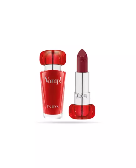 Pupa Vamp! Sans parabènes Volume Rouge à lèvres crème 300 Scarlet Bordeaux, 3,5 g