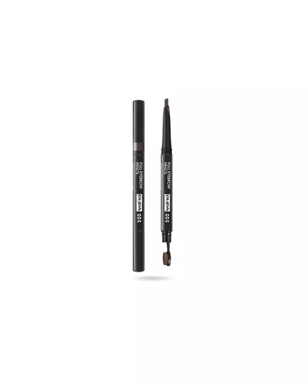 Pupa Full Parabenfrei Definierer Beidseitig Augenbrauencreme-Stift & Bürste 2-in-1 004 Extra dunkel, 0,2 g