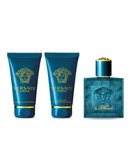 Eros Eau de Toilette 50ml + Shower Gel 50ml + After Shave Balsam, 50 ml