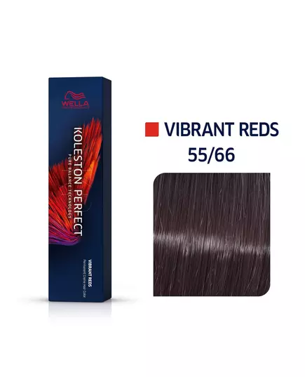 Wella Professionals Koleston Perfect Teinture permanente pour cheveux 55/66 Light Chestnut Deep Violet Intense, 60 ml