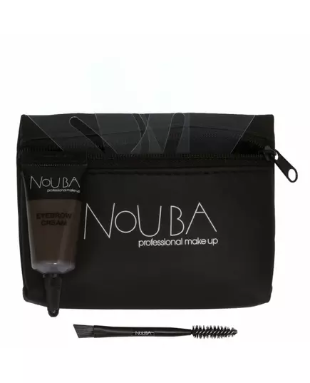 30 Set Nouba: Nouba Eyebrow Brush + Nouba Eyebrow Gel 7 ml + Textile Makeup Bag Black, 7 ml