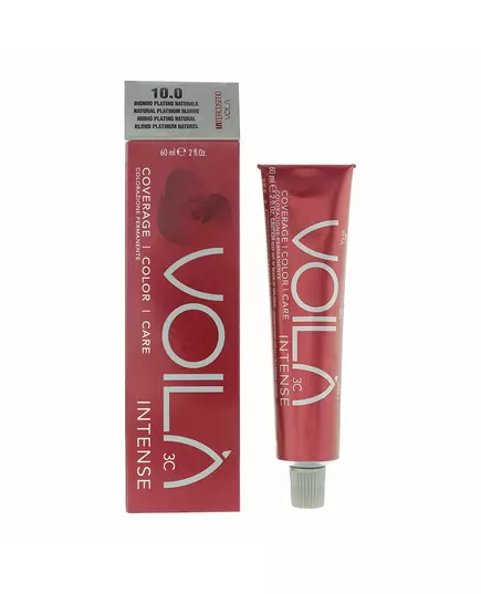 Intercosmo Voila 3C Intense Permanent Hair Dye 10.0 Natural Platinum Blonde, 60 ml