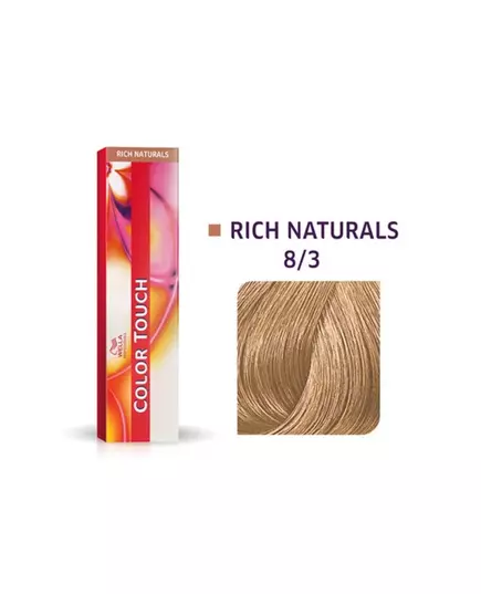 Wella Professionals Color Touch Sans ammoniaque Teinture capillaire semi-permanente 8/3 Golden Light Blonde, 60 ml