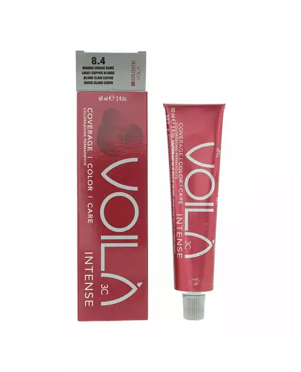 Intercosmo Voila 3C Intense Permanente Haarfarbe 8.4 Light Copper Blonde, 60 ml