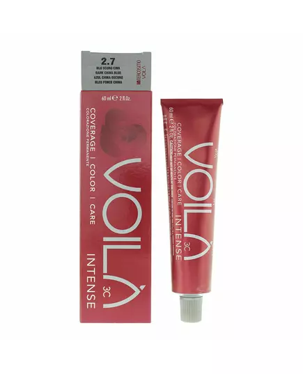 Intercosmo Voila 3C Intense Eau Teinture permanente pour cheveux 2.7 Dark China Blue, 60 ml