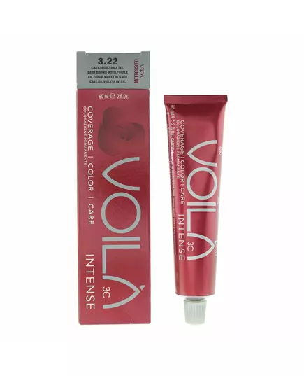 Intercosmo Voila 3C Intense Teinture permanente pour cheveux 3.22 Dark Brown Intense Purple, 60 ml, image 2