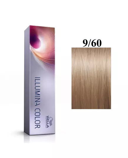 Wella Professionals Illumina Color Permanent Hair Dye 9/60 Bright Blonde Natural Violet, 60 ml