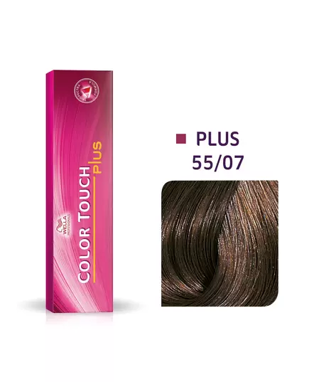 Wella Professionals Color Touch Plus Sans ammoniaque Teinture capillaire semi-permanente 55/07 Light Chestnut Intense Natural Brown, 60 ml
