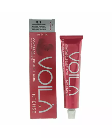 Intercosmo Voila 3C Intense Teinture permanente pour cheveux 9.1 Very Light Ash Blonde, 60 ml, image 3
