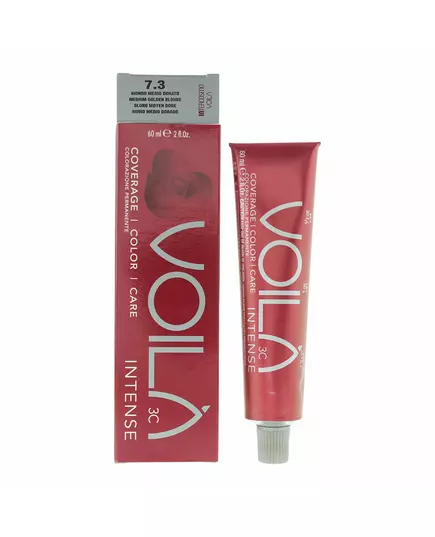 Intercosmo Voila 3C Intense Permanente Haarfarbe 7.3 Medium Golden Blonde, 60 ml