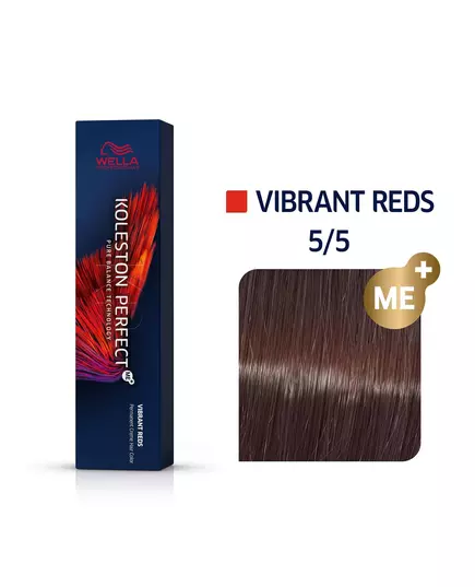 Wella Professionals Koleston Perfect Me+ Teinture permanente pour cheveux 5/5 Light Brown Red Violet, 60 ml