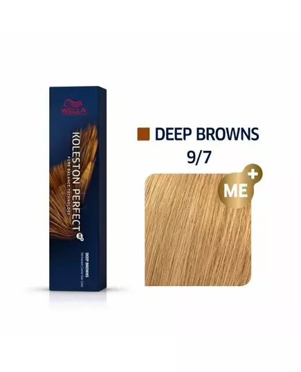 Wella Professionals Koleston Perfect Me+ Permanent Hair Dye 9/7 Bright Blond Chestnut, 60 ml
