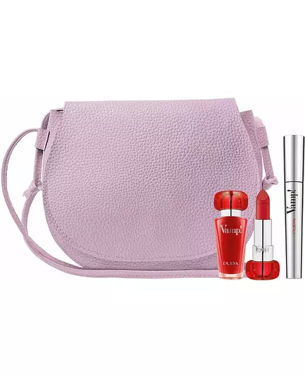 Set Pupa: Vamp! Definition Paraben-Free Waterproof Lash Defining Mascara 001 Extra Black 9 ml + Vamp! Paraben-Free Volume Cream Lipstick 301 Intense Red, 9 ml