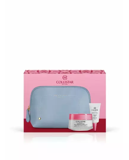 Set Collistar: Idro-Attiva+ Deep Moisturizing Gel Cream Face 50 ml + Idro-Attiva+ Hydrating Day Eye Gel 15 ml + The Bridge GWP Textile Pouch Blue, 50 ml