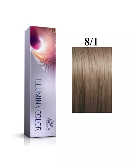 Wella Professionals Illumina Color Teinture permanente pour cheveux 8/1, 60 ml