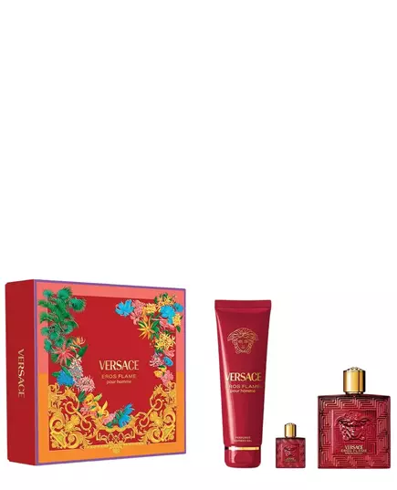 Eros Flame Eau de Parfum 100 ml + Eau de Parfum 5 ml + Duschgel, 100 ml