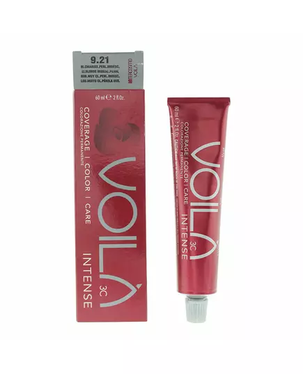 Intercosmo Voila 3C Intense Teinture permanente pour cheveux 9.21 Light Blonde Iridescent Pearl, 60 ml, image 3
