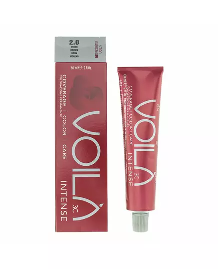 Intercosmo Voila 3C Intense Permanente Haarfarbe 2.0 Brown, 60 ml, Bild 2