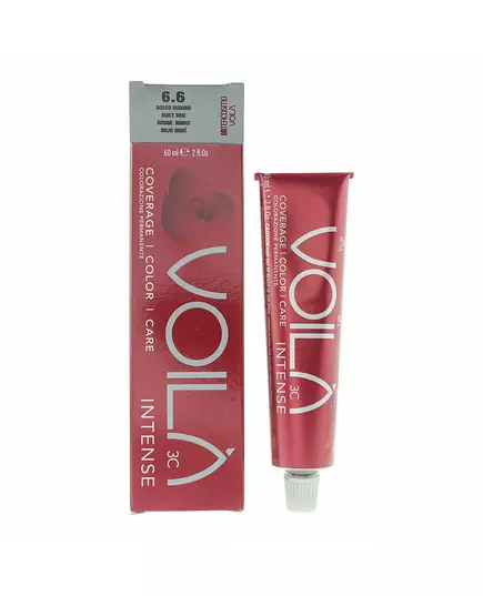 Intercosmo Voila 3C Intense Ammonia-Free Permanent Hair Dye 6.6 Ruby Red, 60 ml