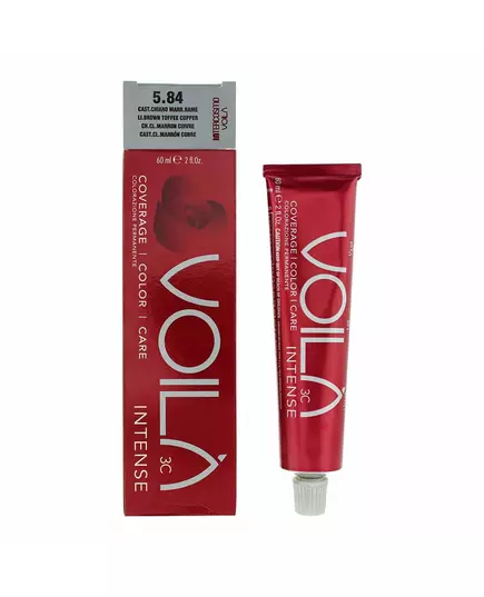 Intercosmo Voila 3C Intense Teinture permanente pour cheveux 5.84 Light Brown Toffee, 60 ml, image 2