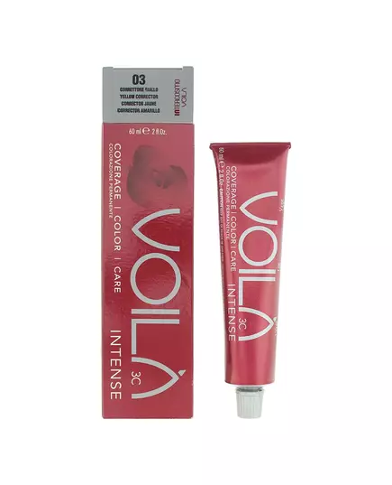 Intercosmo Voila 3C Intense Teinture permanente pour cheveux 03 Yellow Corrector, 60 ml, image 2