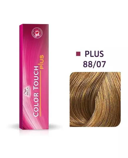 Wella Professionals Color Touch Plus Ammonia-Free Semi-Permanent Hair Dye 88/07 Light Blonde Natural Intense Chestnut, 60 ml