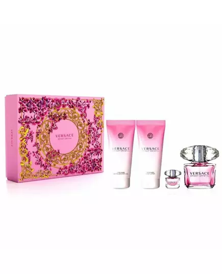 Set Versace: Bright Crystal Eau De Toilette For Women 90 ml + Bright Crystal Hydrating Body Lotion 100 ml + Bright Crystal Shower Gel 100 ml + Bright Crystal Eau De Toilette For Women 9 ml *Miniature, 90 ml