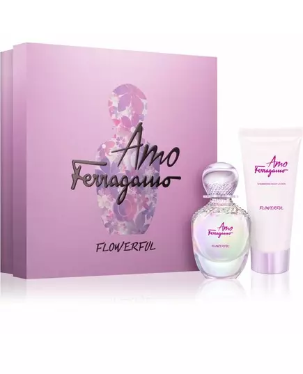 Amo Ferragamo - Flowerful Set Salvatore Ferragamo: Amo Ferragamo Flowerful Eau De Toilette For Women 50 ml + Amo Ferragamo Flowerful Shimmer Day & Night Body Lotion, 50 ml