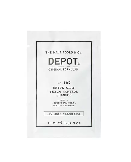 Depot 100 Hair Cleansing No. 107 Kaolin Hair Shampoo For Regulation Of Excessive Sebum, 10 ml