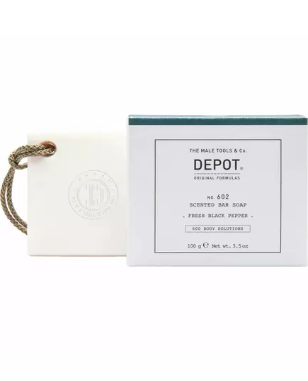 Depot 600 Body Solutions No. 602 Complexe botanique Nettoyage Poivre noir frais Pain de savon parfumé Notes épicées, 100 g