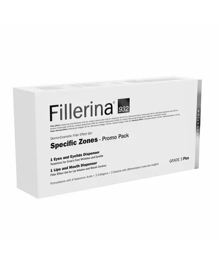 Set Labo Suisse: Fillerina 932 Specific Zones Grade 3 Plus Hyaluronic Acid Volumizing Local Treatment Cream For Lips 7 ml + Fillerina 932 Specific Zones Grade 3 Plus Anti-Wrinkle Day & Night Local Treatment Cream For Eyes & Eyelids, 7 ml