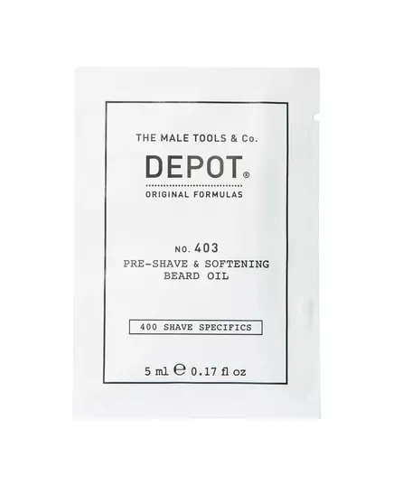 Depot 400 Shave Specifics No. 403 Poivre noir frais Adoucissement Huile de pré-rasage, 5 ml, image 2