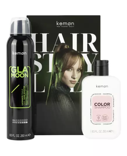 Hair Style Color Glamoon Set - Sada pro barvené vlasy se šamponem a leskem ve spreji, 250 ml