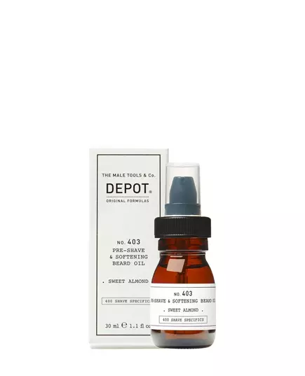 Depot 400 Shave Specifics No. 403 Amande douce Adoucissement Huile de pré-rasage, 30 ml