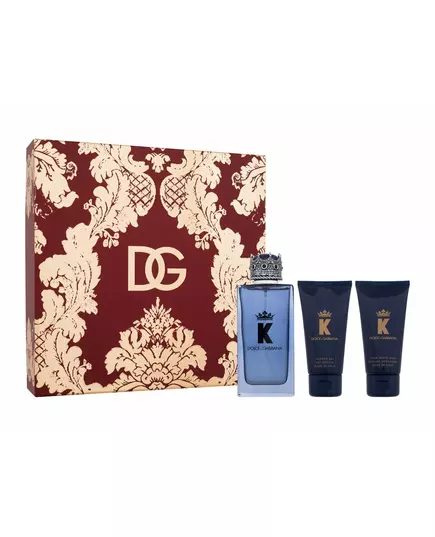 Set Dolce & Gabbana: K By Dolce Gabbana Eau De Parfum For Men 100 ml + K By Dolce Gabbana Cleansing Shower Gel For All Skin Types 50 ml + K By Dolce Gabbana Moisturization After-Shave Balm, 3 Stück