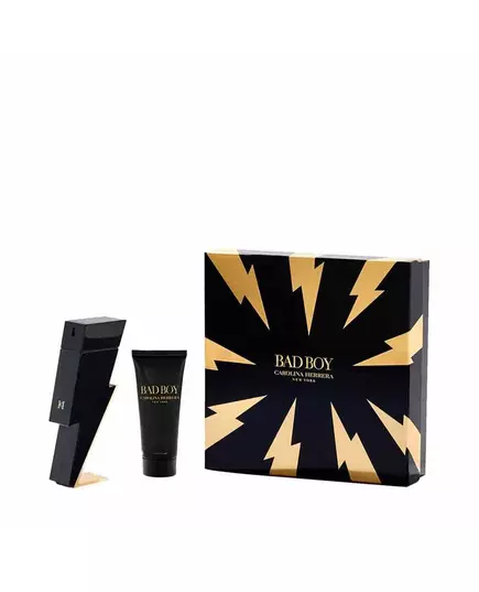 Set Carolina Herrera: Bad Boy Shower Gel For All Skin Types 100 ml + Bad Boy Eau De Toilette For Men, 100 ml