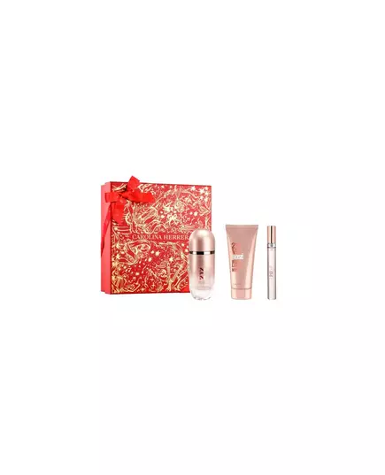 Set Carolina Herrera: 212 VIP Rose Eau De Parfum For Women 80 ml + 212 VIP Rose Eau De Parfum For Women 10 ml + 212 VIP Rose Moisturising Body Lotion, 3 Stück