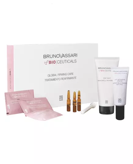 Global Firming Care Treatment Set Bruno Vassari: Bio Ceuticals Green Tea Exfoliating Powder x3 pcs + Bio Ceuticals Vitamin C Ampoules Treatment Serum For Women x3 pcs + Bio Ceuticals Stay Tight Cream Mask + Bio Ceuticals Lift Intensive Lifting, image 2