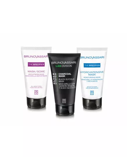 Multimasking Set Bruno Vassari: The Specifics Moisturizing Cream Mask For Face 50 ml + The Specifics Vitamin A Anti-Stress Day & Night Cream Mask For Face 50 ml +, 50 ml