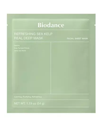 Refreshing Sea Kelp Real Deep Mask - soothing face mask, 34 g