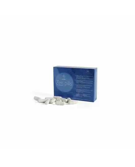 500 Cosmetics Zen Pills L-Tryptophan Magnesium Stearate Hops Passiflora L-Theanine Vitamin B6 & Vitamin B1 Control Anxiety & Stress Capsules 30 capsules, image 2